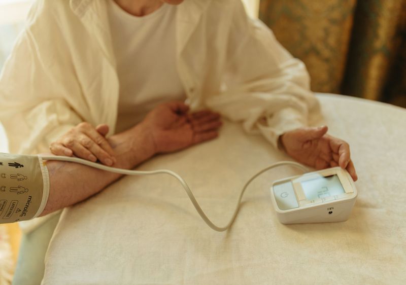 Medição da tensão arterial com aparelho digital
